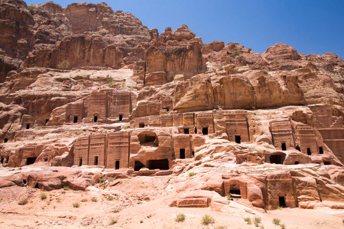 Photo des formations rocheuses à Petra en Jordanie