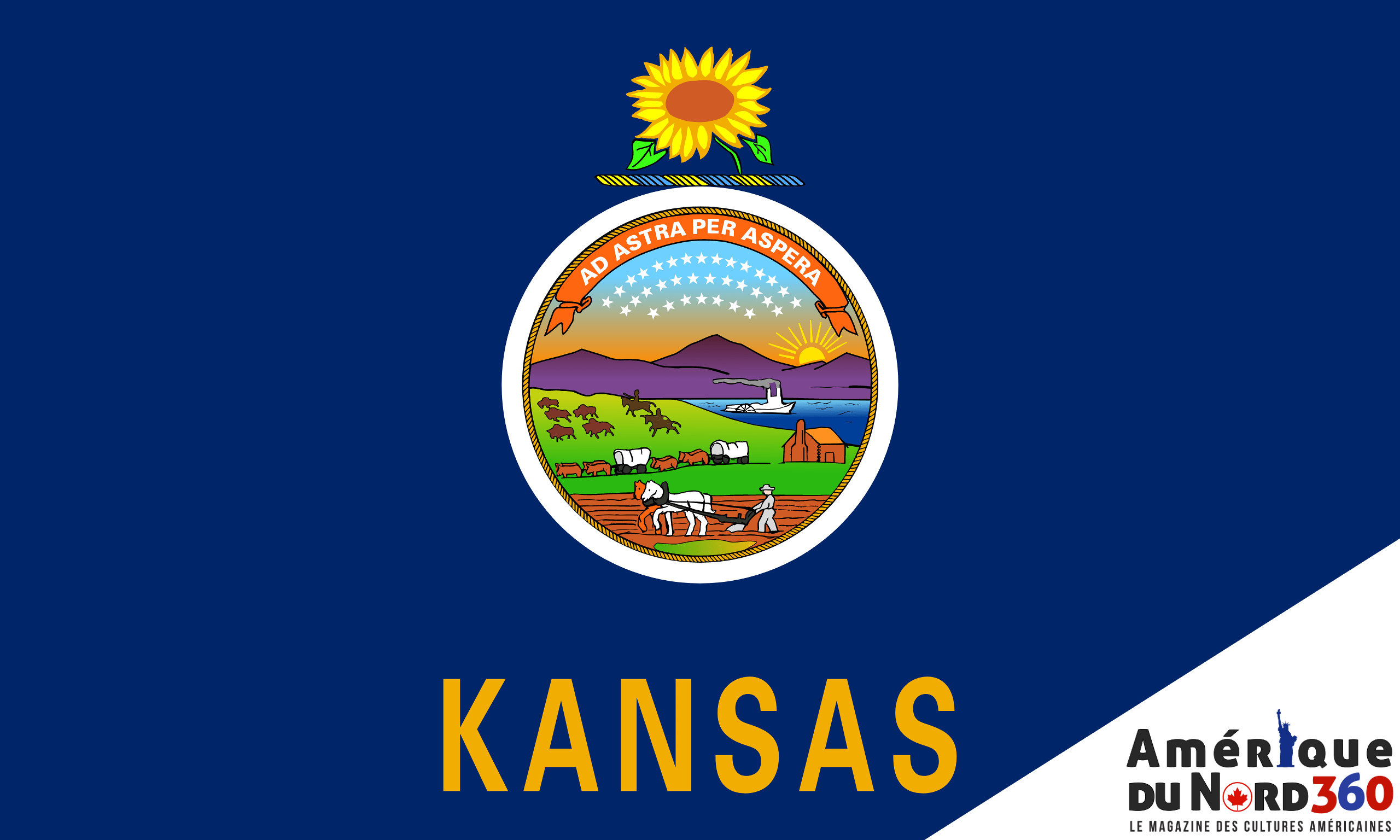 Drapeau du Kansas (États-Unis)