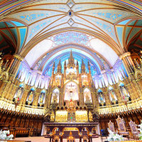 Le sublime intérieur de la basilique Notre Dame de Montréal