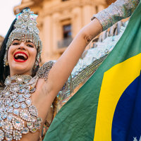 Magnifique danseuse brésilienne au carnaval de Rio