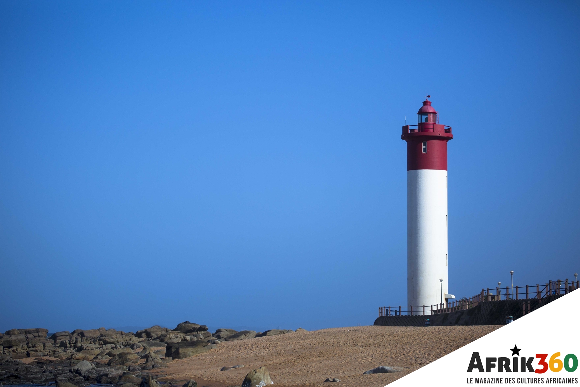 Photo du phare rouge à Durban en Afrique du Sud