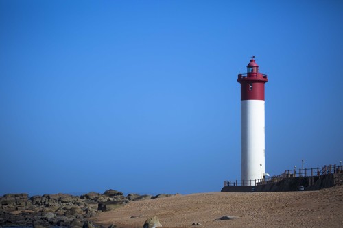 Photo du phare rouge à Durban en Afrique du Sud