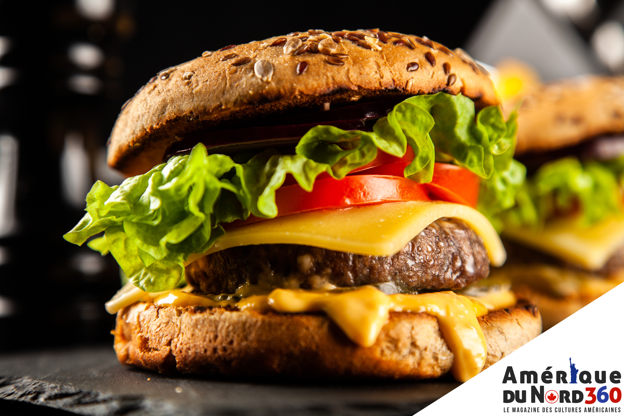 Photo d'un cheeseburger typique des États-Unis