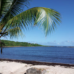 Photo prise de la côte ouest de Basse-Terre en Guadeloupe
