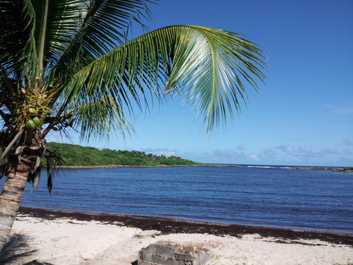 Photo prise de la côte ouest de Basse-Terre en Guadeloupe