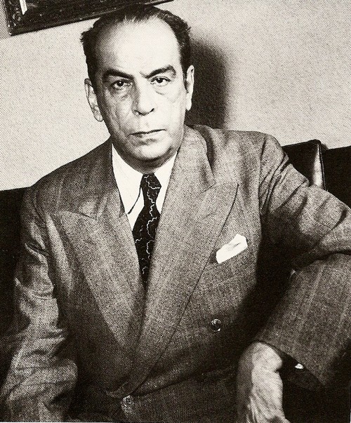 Portrait de Rómulo Gallegos ancien écrivain et président du Venezuela